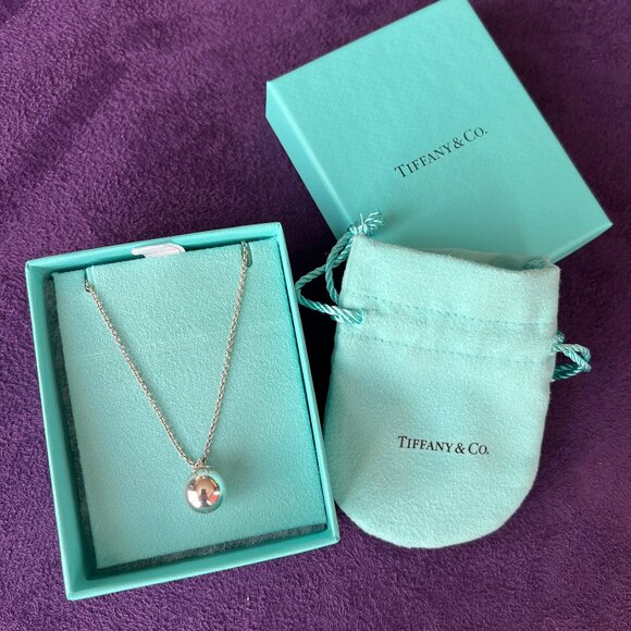 Adjustable Tiffany & Co. Ball Necklace Silver